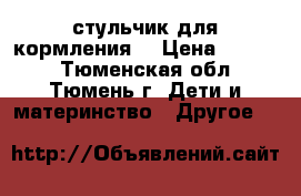 стульчик для кормления  › Цена ­ 1 000 - Тюменская обл., Тюмень г. Дети и материнство » Другое   